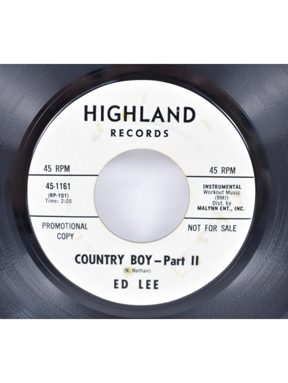 Ed Lee - Country Boy Part 1 & 2 Killer Harmonica Blues 45 RPM 1966 ATCO Promo EX - Picture 4 of 4
